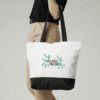 Custom Printed Zip Cotton Tote Bag Two Tone Merchlist 1